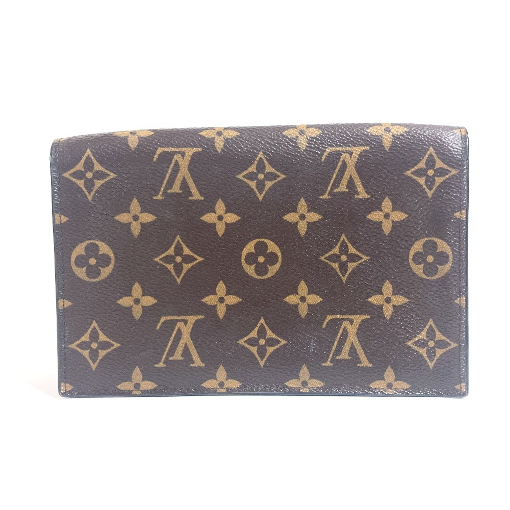 LOUIS VUITTON M69578 Monogram Portefeuille Flore Chain Wallet Shoulder Bag Clutch Bag Long Wallet Monogram Canvas Unisex Fuchsia Brown