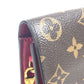 LOUIS VUITTON M69578 Monogram Portefeuille Flore Chain Wallet Shoulder Bag Clutch Bag Long Wallet Monogram Canvas Unisex Fuchsia Brown