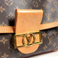 LOUIS VUITTON M47149 Monogram Dauphine Soft GM Bag, Crossbody, Flap Handbag, Chain Bag, 2-Way Bag, Shoulder Bag, Monogram Canvas, Women's, Brown