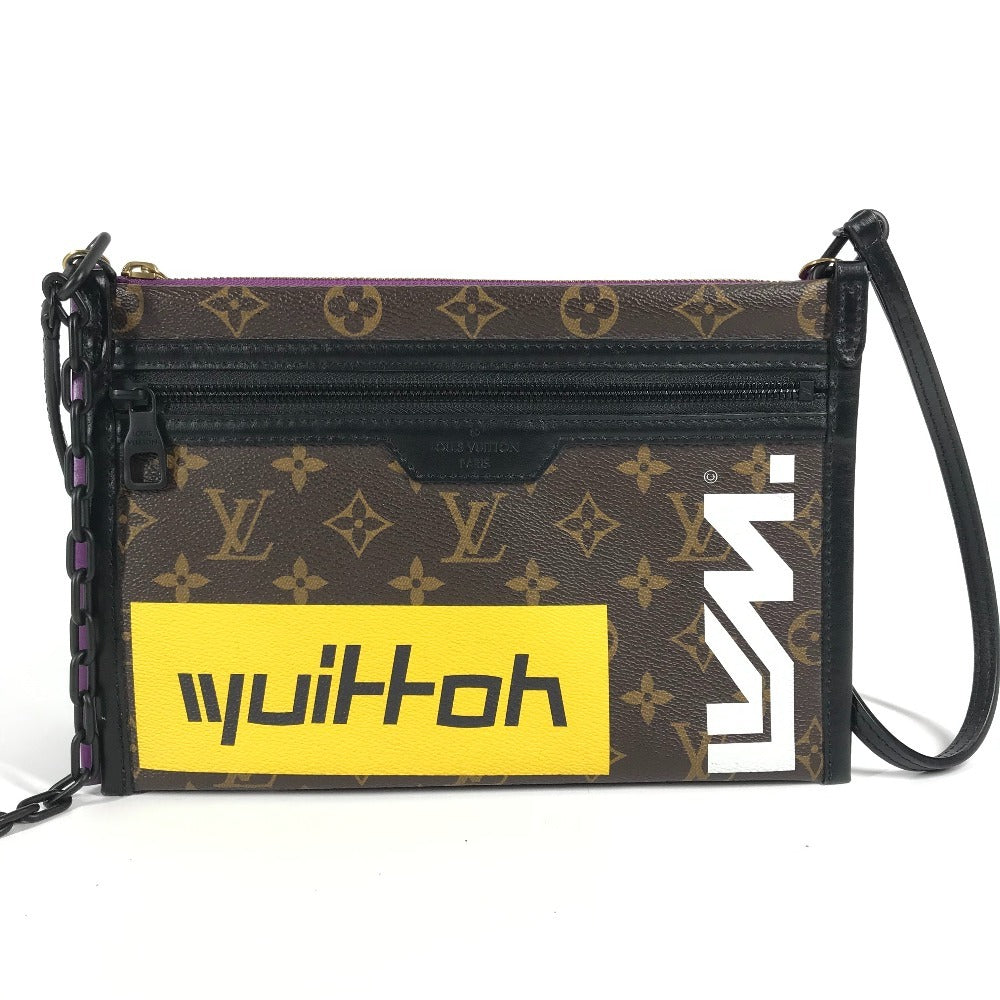 LOUIS VUITTON M44641 Monogram Logo Story Flat Messenger Pochette/Shoulder Bag in Monogram Canvas, Unisex, Brown
