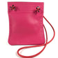 HERMES Two-Tone Sac Aline Mini Crossbody Pochette Shoulder Bag in Pink Leather