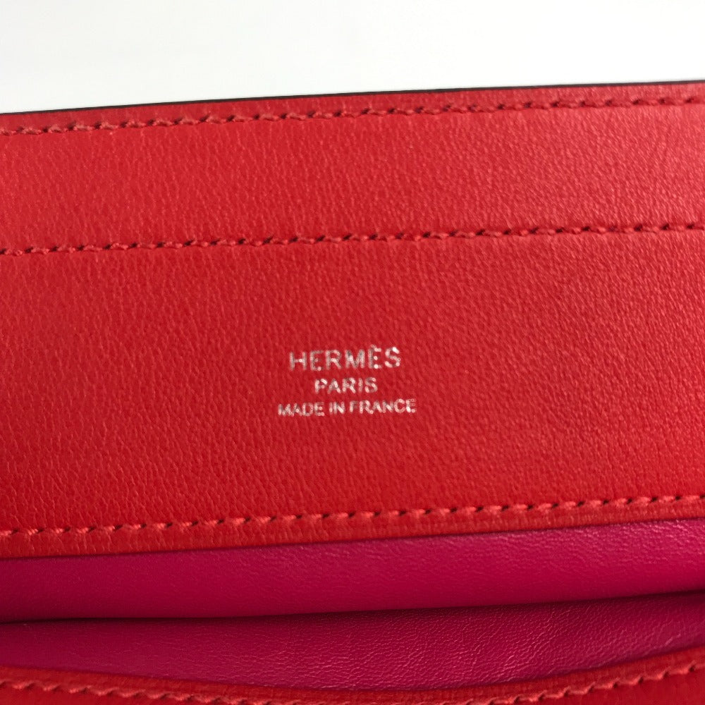 HERMES Two-Tone Sac Aline Mini Crossbody Pochette Shoulder Bag in Pink Leather