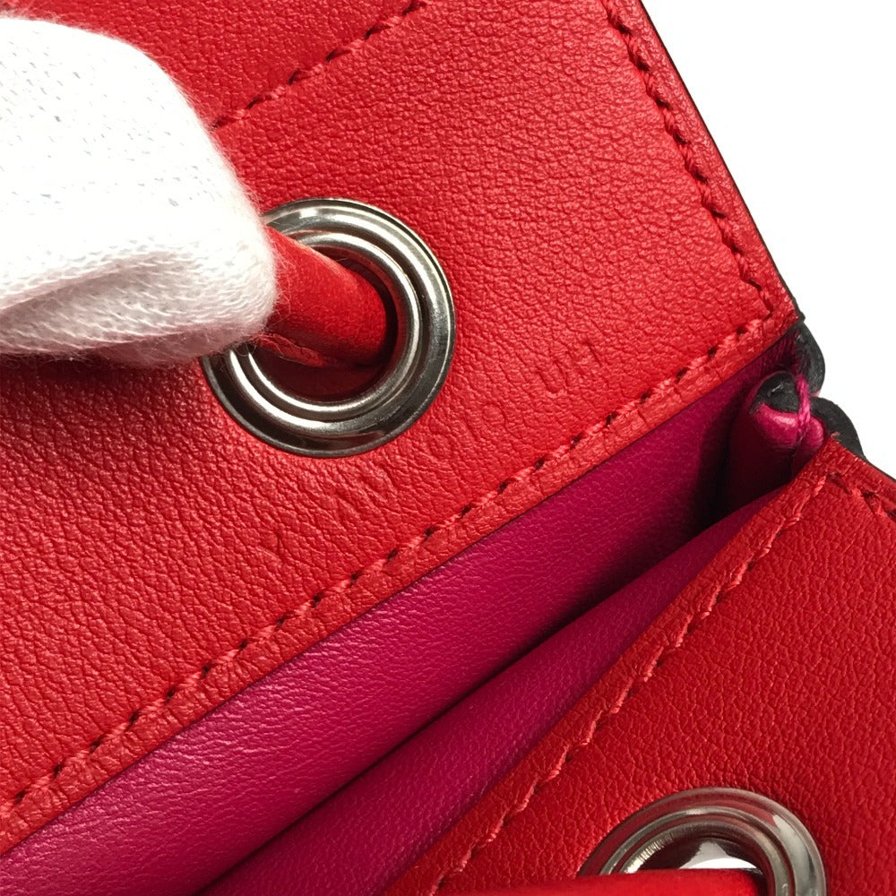 HERMES Two-Tone Sac Aline Mini Crossbody Pochette Shoulder Bag in Pink Leather