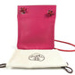 HERMES Two-Tone Sac Aline Mini Crossbody Pochette Shoulder Bag in Pink Leather