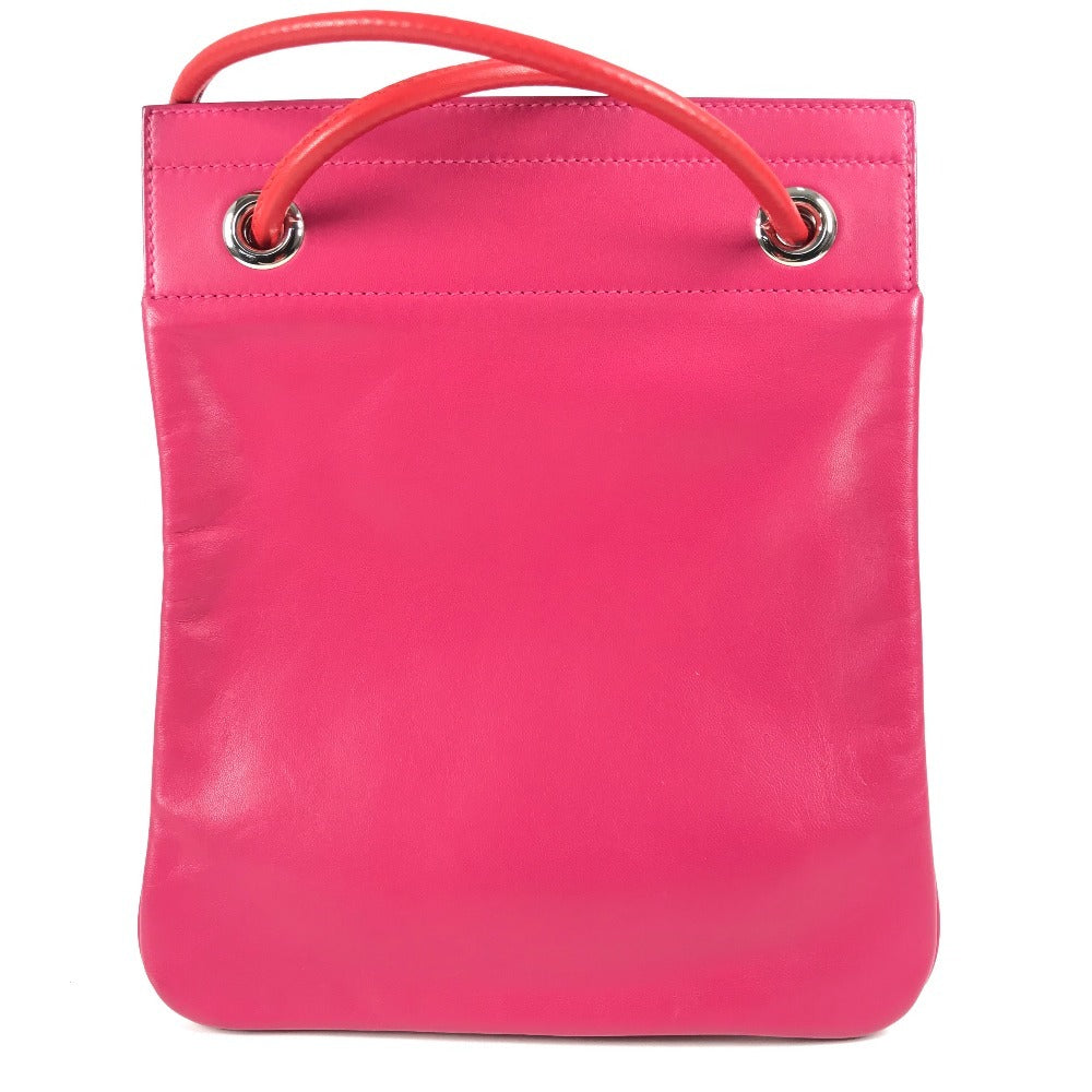 HERMES Two-Tone Sac Aline Mini Crossbody Pochette Shoulder Bag in Pink Leather