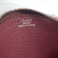 HERMES Evelyn H Logo Wallet/Coin Purse Leather Unisex Purple
