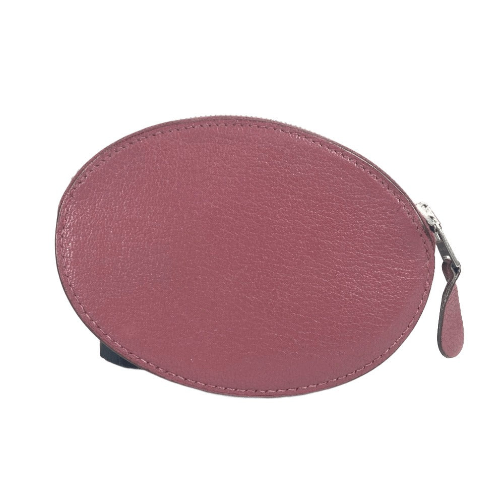 HERMES Evelyn H Logo Wallet/Coin Purse Leather Unisex Purple