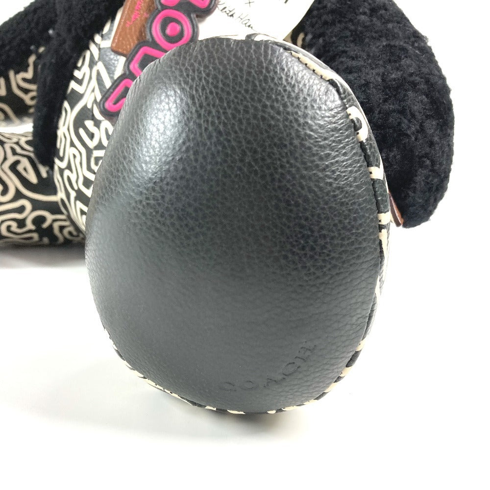 COACH F20819 Keith Haring キースへリング アウトロー OUTLAW 人形 インテリア テディベア ベア クマ ぬいぐるみ レザー ユニセックス ブラック