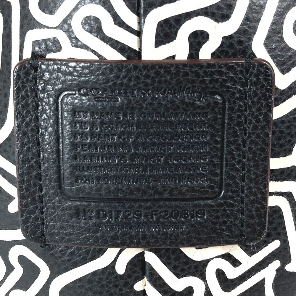 COACH F20819 Keith Haring キースへリング アウトロー OUTLAW 人形 インテリア テディベア ベア クマ ぬいぐるみ レザー ユニセックス ブラック