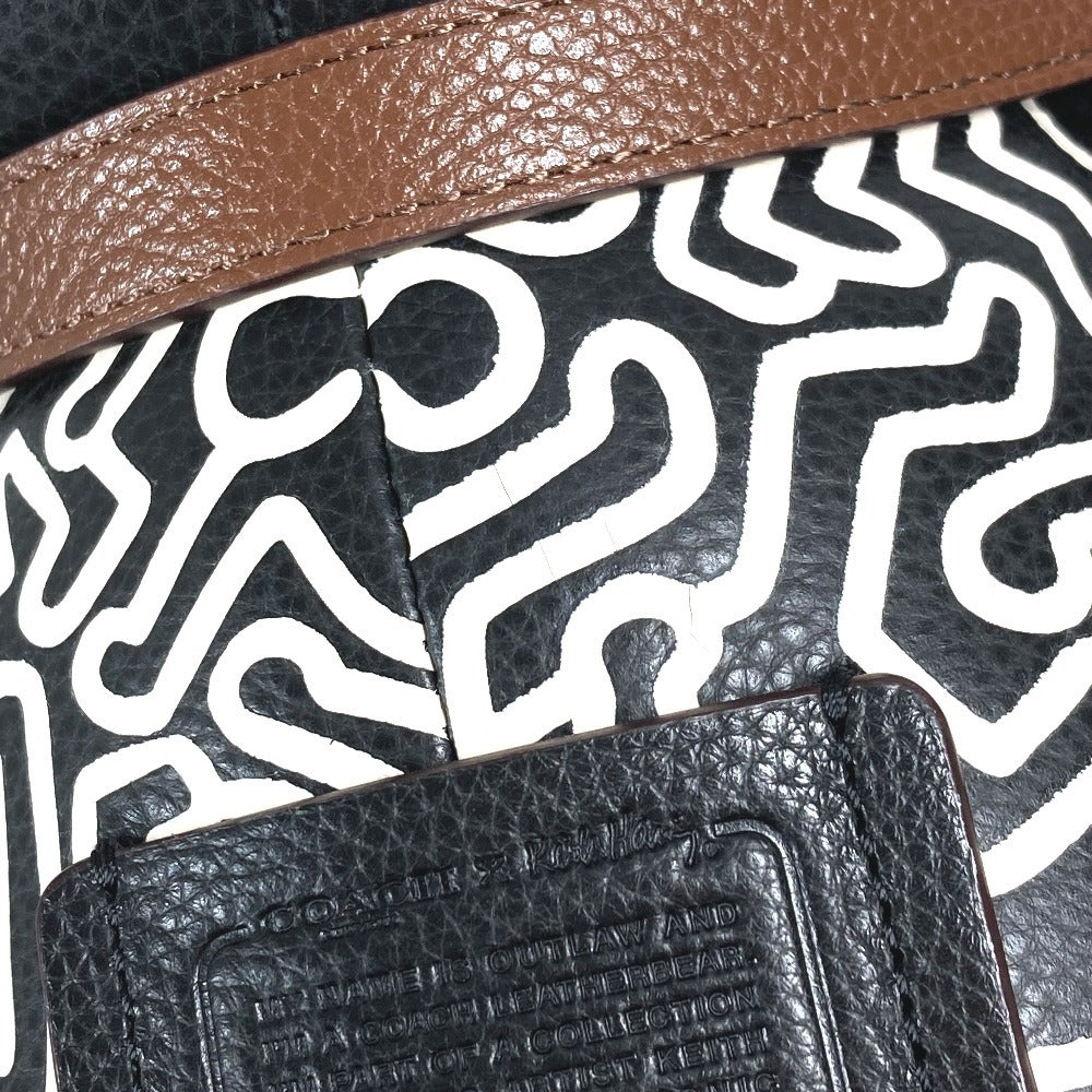 COACH F20819 Keith Haring キースへリング アウトロー OUTLAW 人形 インテリア テディベア ベア クマ ぬいぐるみ レザー ユニセックス ブラック