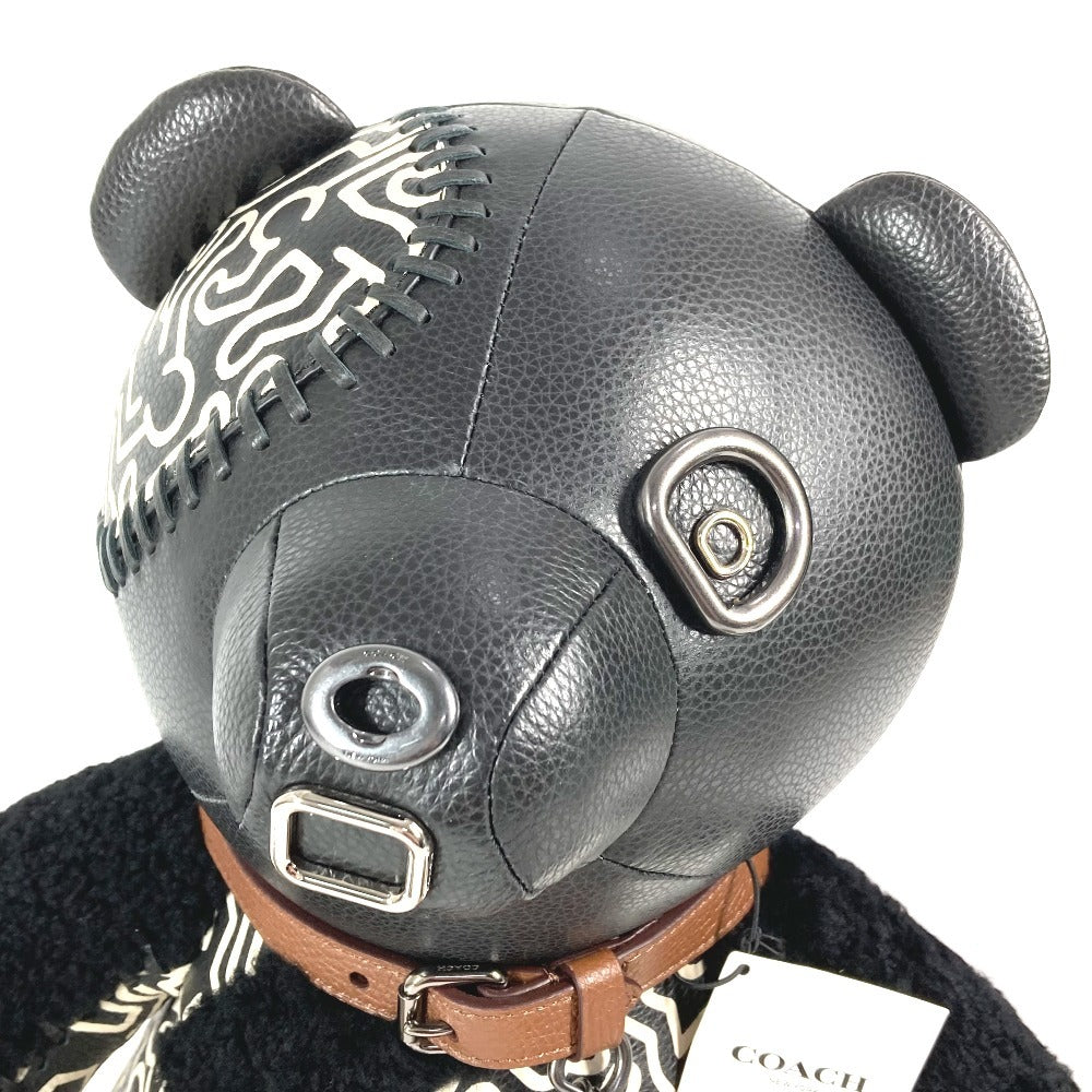 COACH F20819 Keith Haring キースへリング アウトロー OUTLAW 人形 インテリア テディベア ベア クマ ぬいぐるみ レザー ユニセックス ブラック