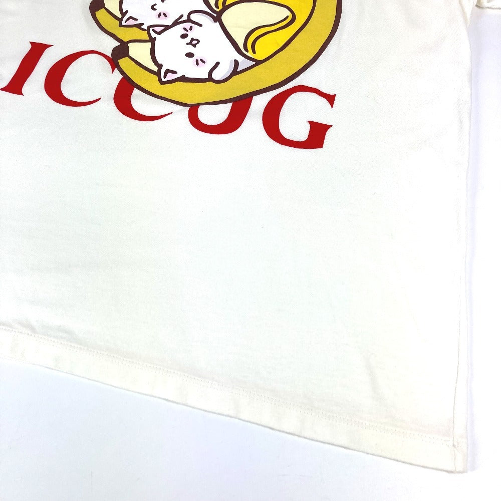 GUCCI 615044 Bananya Character Apparel Short Sleeve Top Cotton T-Shirt Men's White
