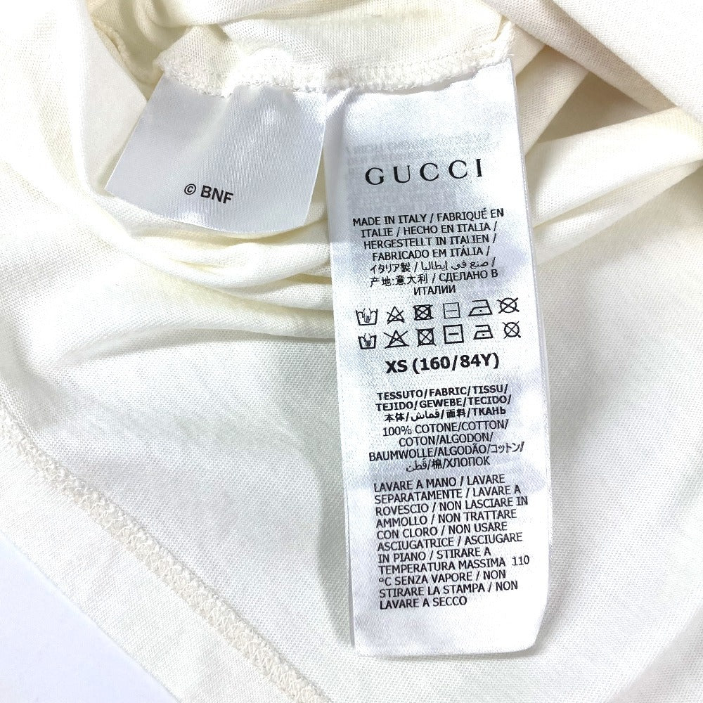 GUCCI 615044 Bananya Character Apparel Short Sleeve Top Cotton T-Shirt Men's White