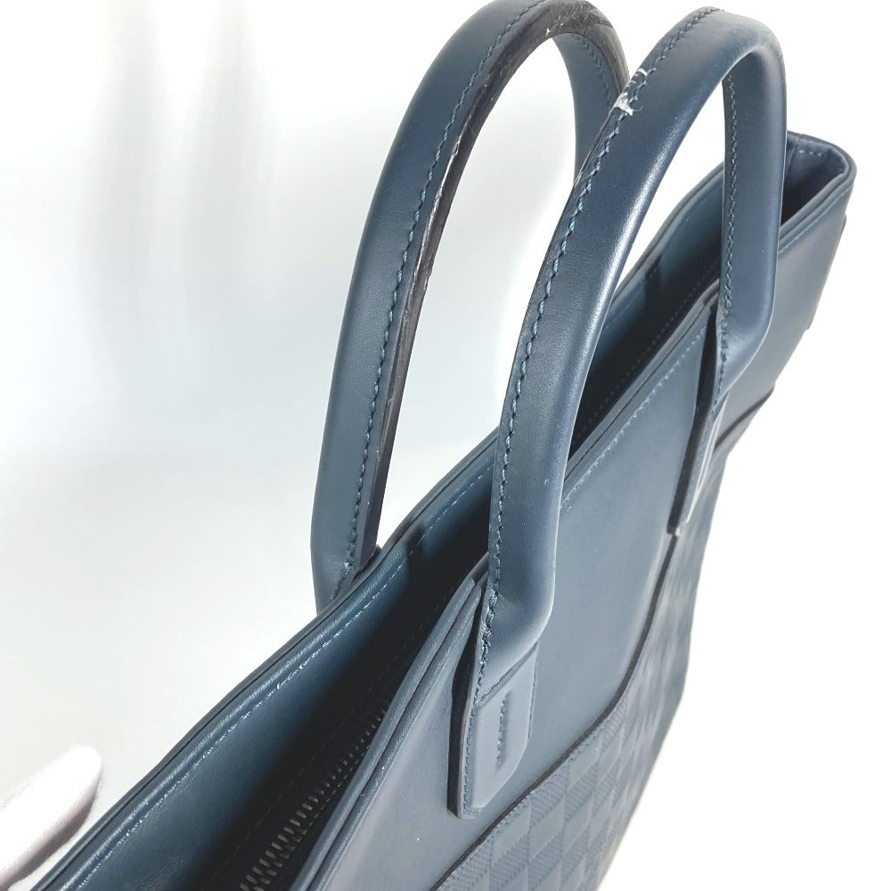LOUIS VUITTON N41567 ダミエアンフィニ 7DW ショルダーバッグ 肩掛け 2WAYバッグ 斜め掛け トートバッグ ダミエアンフィニレザー ユニセックス コスモス ネイビー
