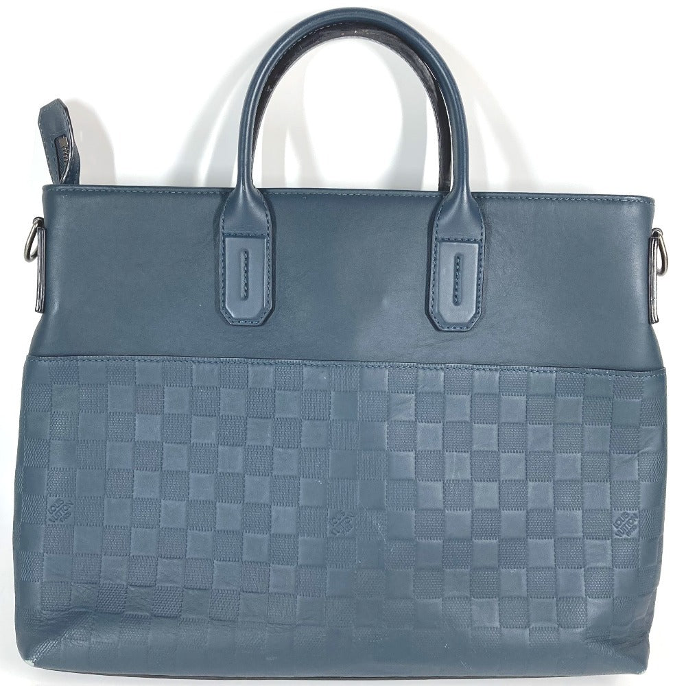 LOUIS VUITTON N41567 ダミエアンフィニ 7DW ショルダーバッグ 肩掛け 2WAYバッグ 斜め掛け トートバッグ ダミエアンフィニレザー ユニセックス コスモス ネイビー