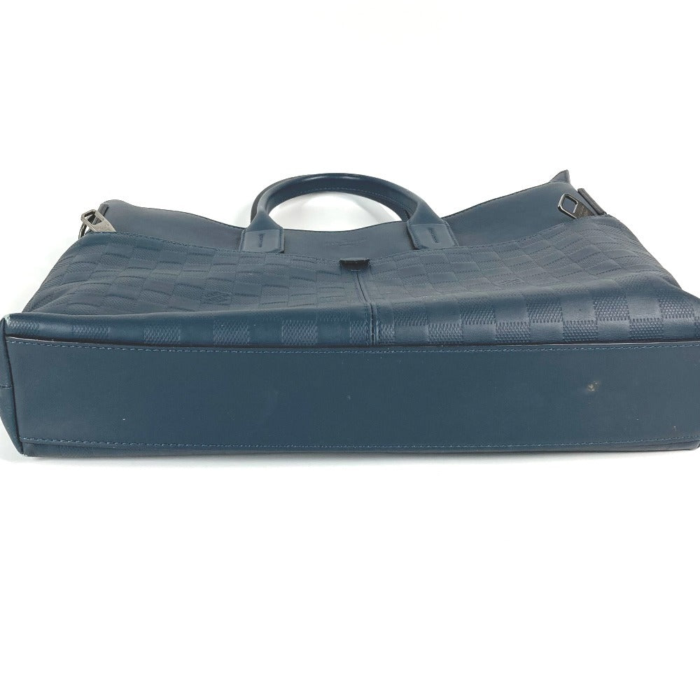 LOUIS VUITTON N41567 ダミエアンフィニ 7DW ショルダーバッグ 肩掛け 2WAYバッグ 斜め掛け トートバッグ ダミエアンフィニレザー ユニセックス コスモス ネイビー