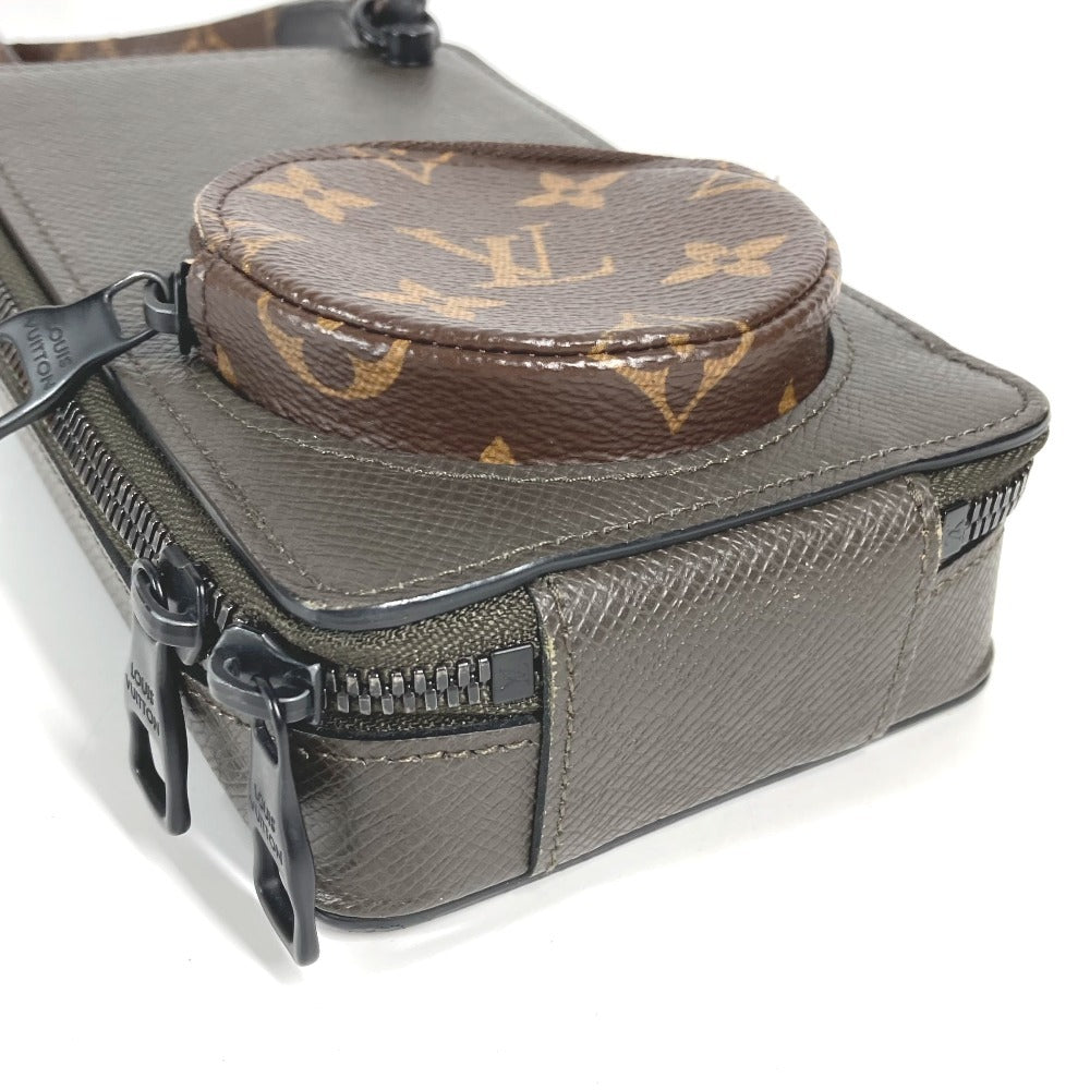 LOUIS VUITTON M30581 タイガ モノグラム フォンボックス ポシェット カバン 斜め掛け ショルダーバッグ タイガレザー ユニセックス ブラウン系