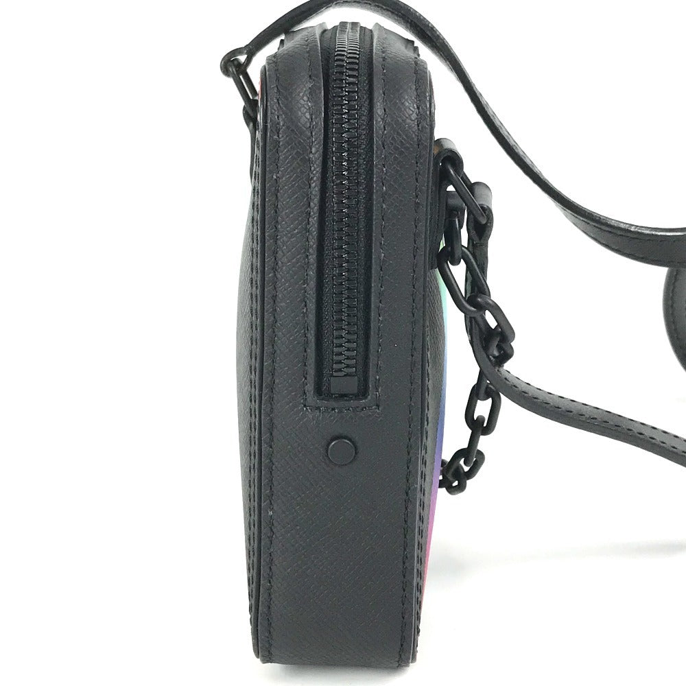 LOUIS VUITTON M30332 タイガ レインボー ダヌーブ・メッセンジャー カバン 斜め掛け ポシェット ショルダーバッグ タイガレザー ユニセックス ブラック