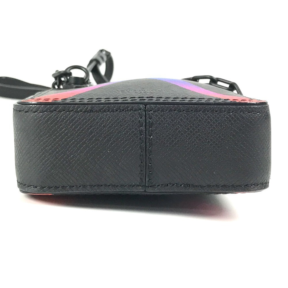 LOUIS VUITTON M30332 タイガ レインボー ダヌーブ・メッセンジャー カバン 斜め掛け ポシェット ショルダーバッグ タイガレザー ユニセックス ブラック