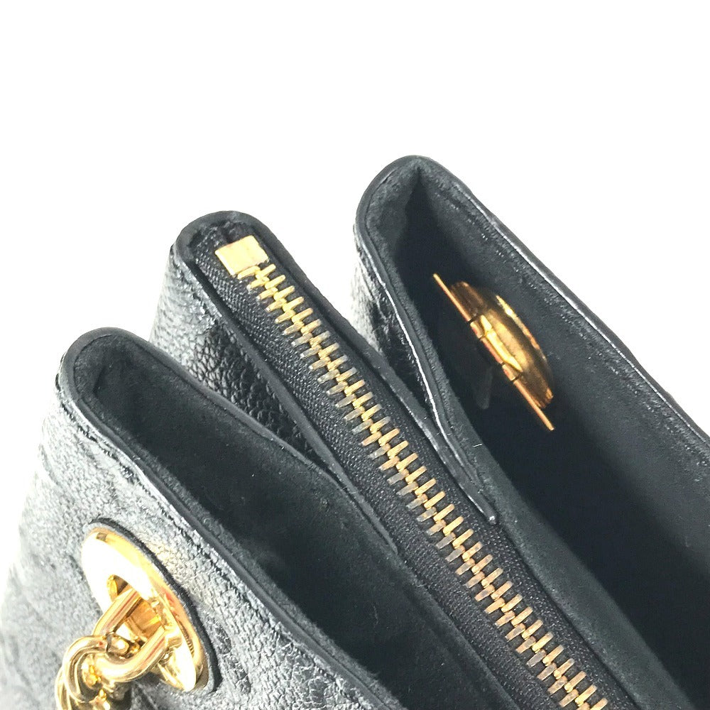 LOUIS VUITTON M43758 Monogram Empreinte Surenne MM Double Chain Shoulder Bag Tote Bag Shoulder Bag Monogram Empreinte Leather Women's Noir Black