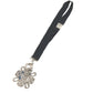 CHANEL CC Coco Mark Rhinestone Neck Strap Necklace, Metal, Black, Women's