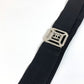 CHANEL CC Coco Mark Rhinestone Neck Strap Necklace, Metal, Black, Women's
