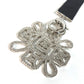 CHANEL CC Coco Mark Rhinestone Neck Strap Necklace, Metal, Black, Women's