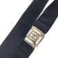 CHANEL CC Coco Mark Rhinestone Neck Strap Necklace, Metal, Black, Women's