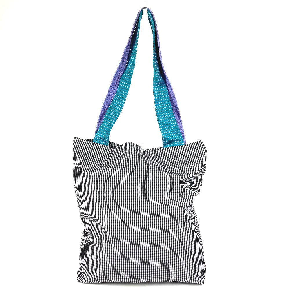HERMES petit h necktie tote bag, shoulder bag, vertical style, cotton, unisex, multicolor