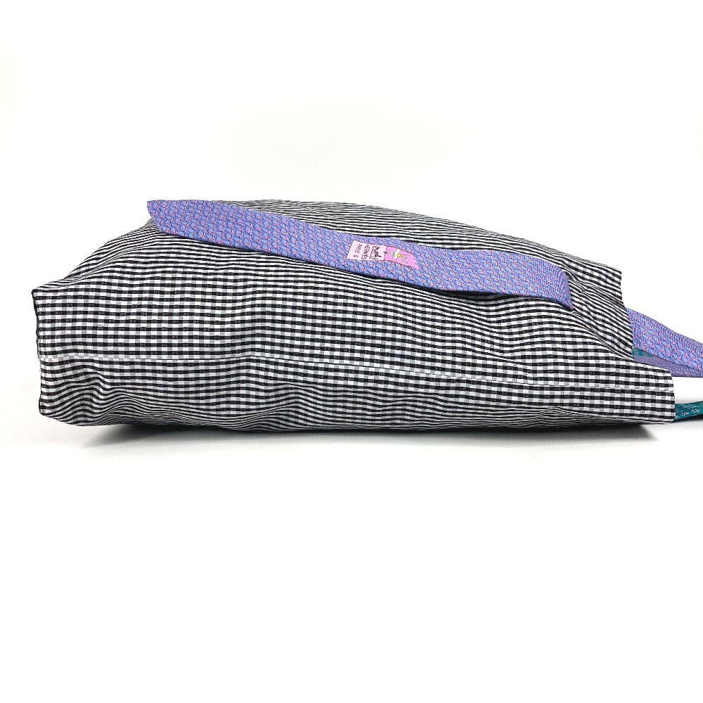 HERMES petit h necktie tote bag, shoulder bag, vertical style, cotton, unisex, multicolor