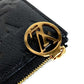LOUIS VUITTON M81883 Monogram Empreinte Card Case Porte Carte Romy Wallet, Business Card Holder, Compact Wallet, Coin Case, Monogram Empreinte Leather, Unisex, Noir Black
