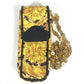 VERSACE Vintage phone cases Leopard pattern leopard Pouch Chain Shoulder Bag PVC/Leather yellow/Black Used
