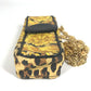 VERSACE Vintage phone cases Leopard pattern leopard Pouch Chain Shoulder Bag PVC/Leather yellow/Black Used