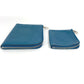 HERMES Remix Duo L-shaped zipper wallet with coin purse, bi-fold leather wallet, unisex, blue