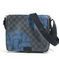LOUIS VUITTON N41714 Damier Graphite District PM Christopher Nemeth Rope Motif Messenger Bag, Crossbody Bag, Flap Shoulder Bag, Damier Graphite Canvas, Men's, Black