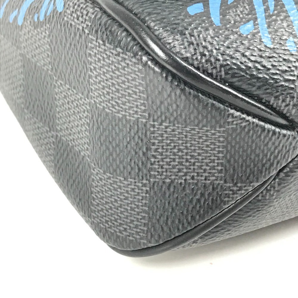 LOUIS VUITTON N41714 Damier Graphite District PM Christopher Nemeth Rope Motif Messenger Bag, Crossbody Bag, Flap Shoulder Bag, Damier Graphite Canvas, Men's, Black