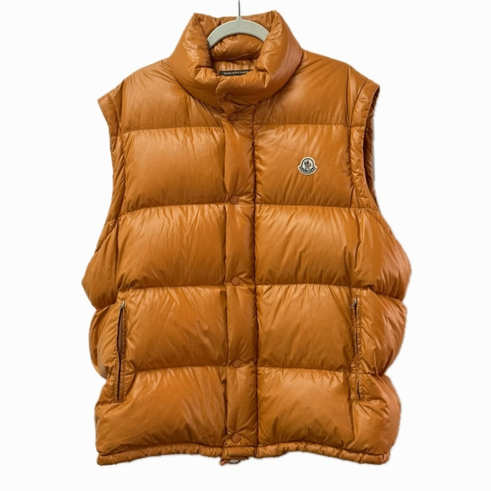 MONCLER 2-Way Down Vest, Logo, Long Sleeve, Nylon, Unisex, Orange