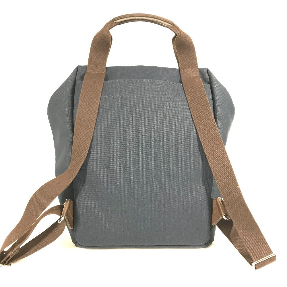 HERMES Sac de Pansage Groom Backpack, Cotton, Unisex, Navy