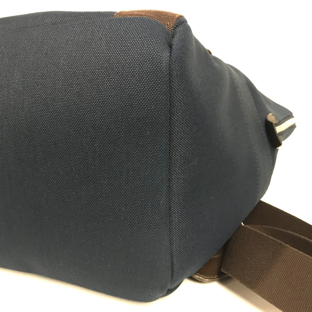 HERMES Sac de Pansage Groom Backpack, Cotton, Unisex, Navy