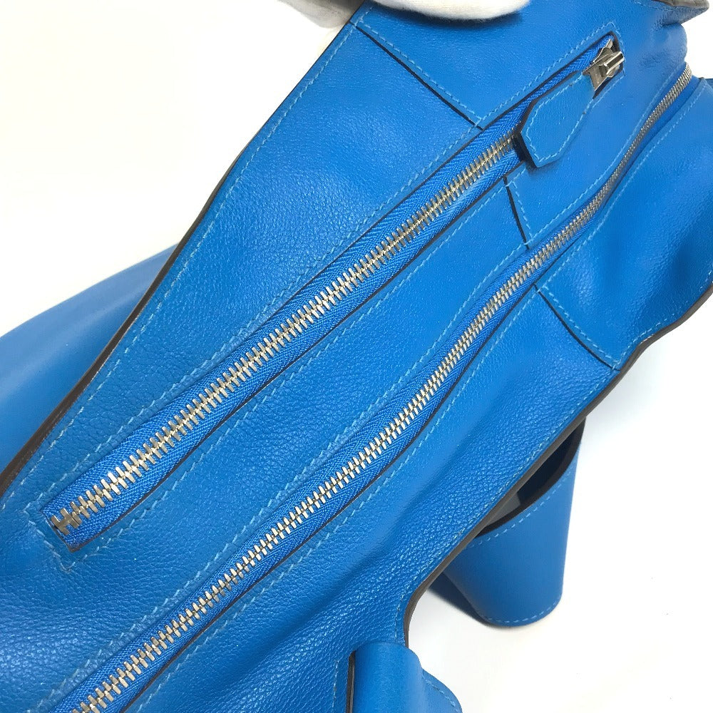 HERMES City Bag 27 Backpack, Evercolor, Unisex, Blue Zanzibar Blue