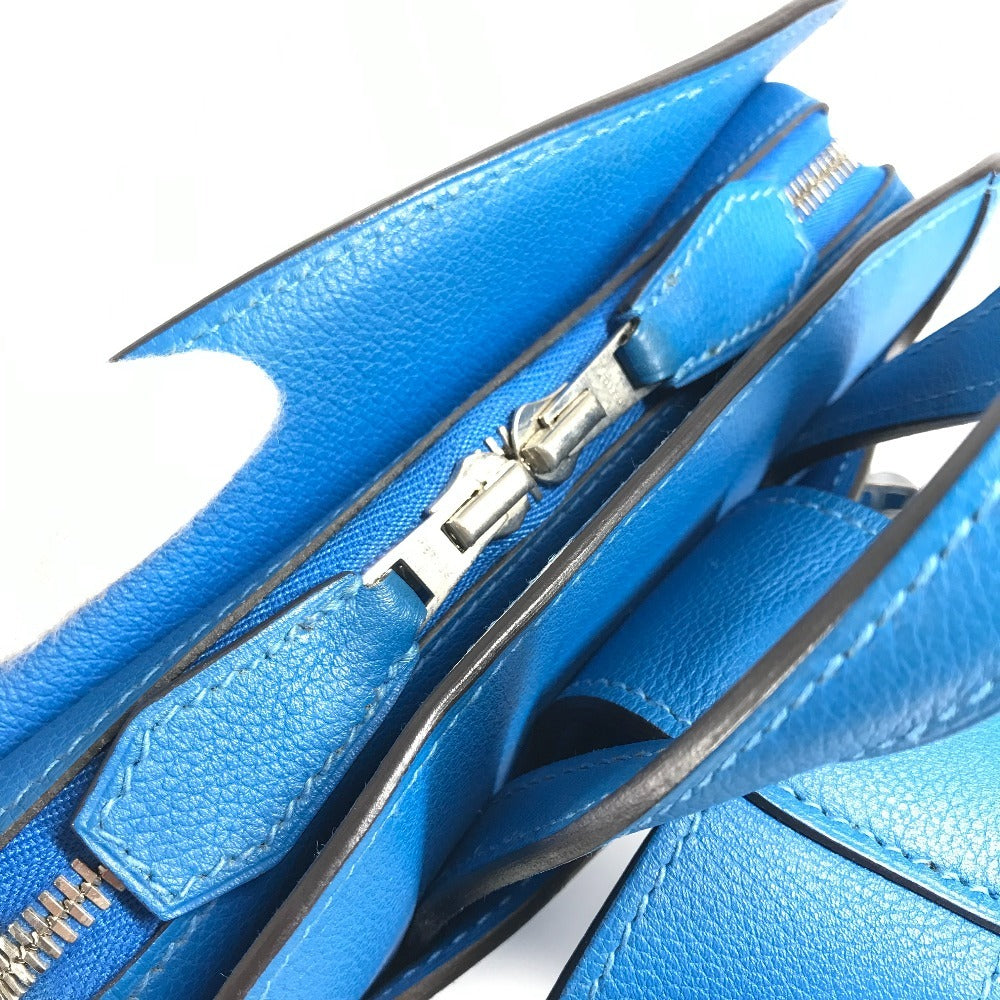 HERMES City Bag 27 Backpack, Evercolor, Unisex, Blue Zanzibar Blue