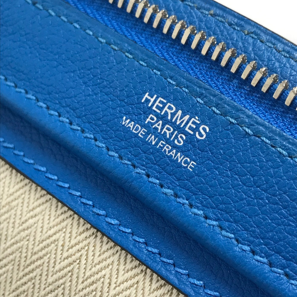 HERMES City Bag 27 Backpack, Evercolor, Unisex, Blue Zanzibar Blue