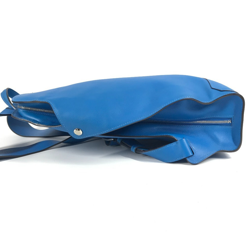 HERMES City Bag 27 Backpack, Evercolor, Unisex, Blue Zanzibar Blue