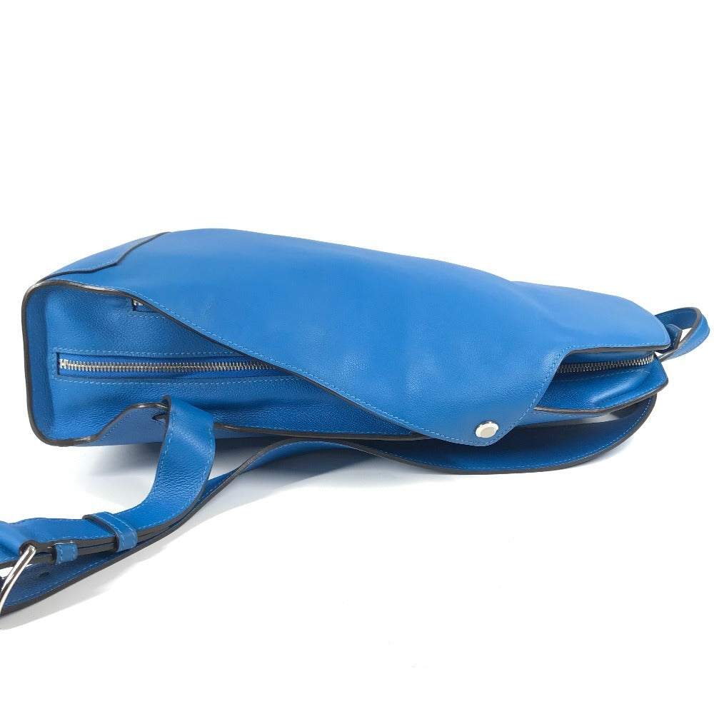 HERMES City Bag 27 Backpack, Evercolor, Unisex, Blue Zanzibar Blue