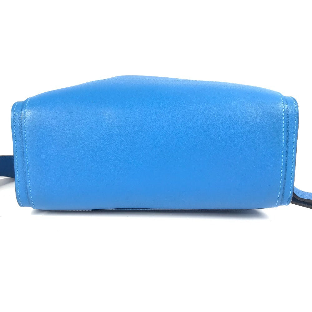 HERMES City Bag 27 Backpack, Evercolor, Unisex, Blue Zanzibar Blue