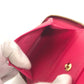 LOUIS VUITTON M91238 Monogram Vernis Bloom Compact Wallet, Round Zipper Bifold Wallet, Monogram Vernis Canvas, Women's, Fuchsia Pink
