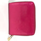 LOUIS VUITTON M91238 Monogram Vernis Bloom Compact Wallet, Round Zipper Bifold Wallet, Monogram Vernis Canvas, Women's, Fuchsia Pink