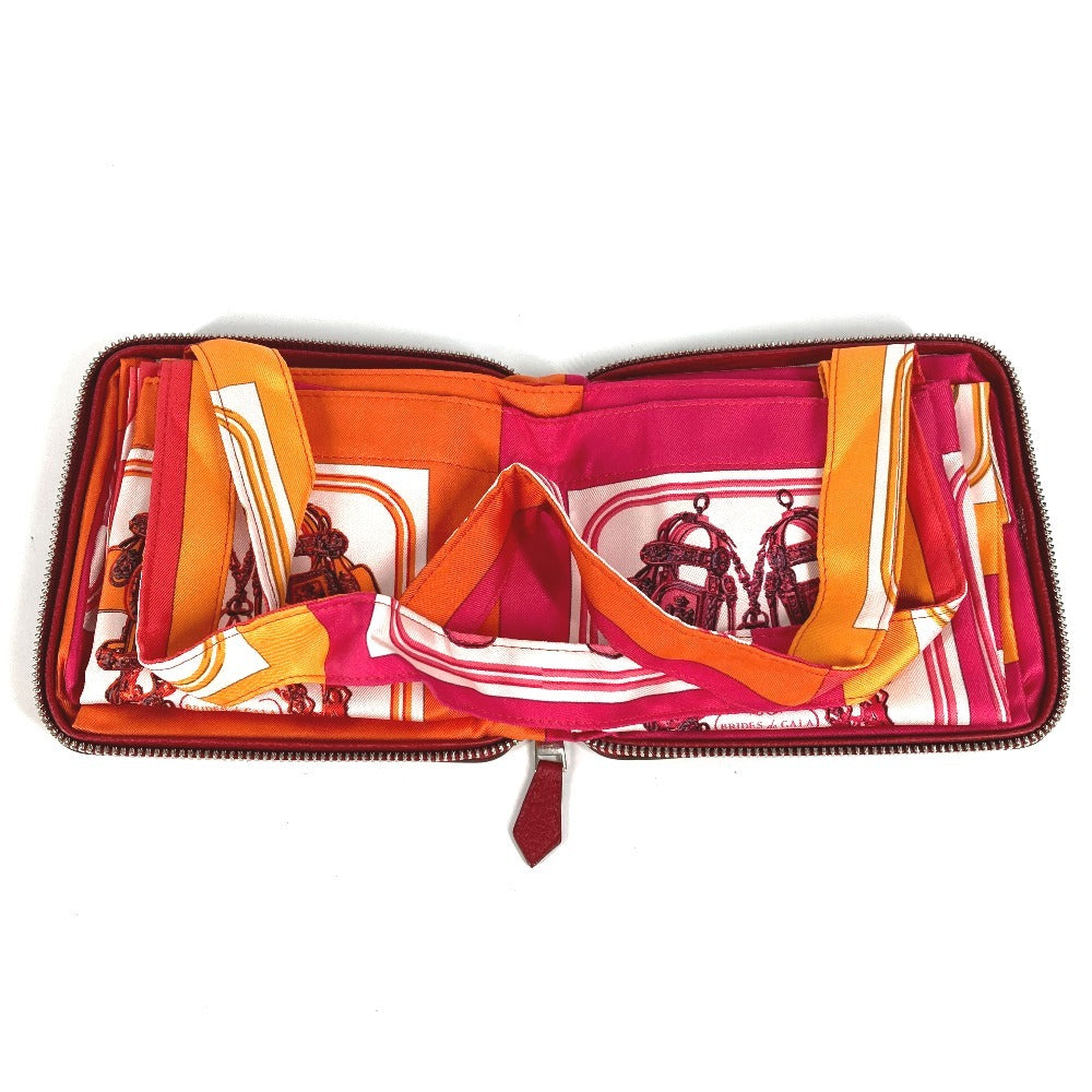 HERMES Silky Pop Foldable Eco Bag, Tote Bag, Handbag, Shoulder Bag, Leather, Women's, Red