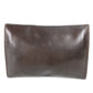 HERMES ヴィンテージ ロゴ カバン ポーチ フラップ セカンドバッグ クラッチバッグ レザー ユニセックス ブラウン