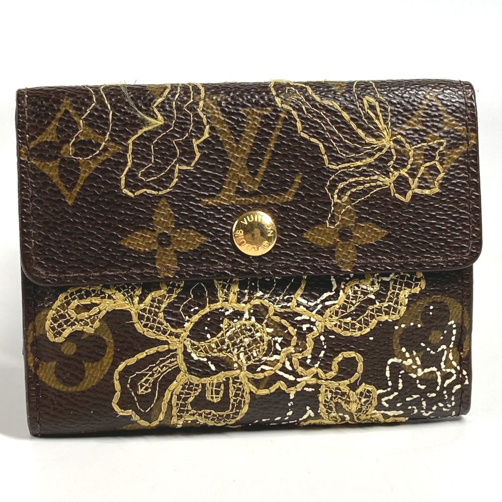 LOUIS VUITTON M95391 Monogram Dante Embroidered Ludlow Compact Wallet, Bi-fold Wallet, Monogram Canvas, Unisex, Brown